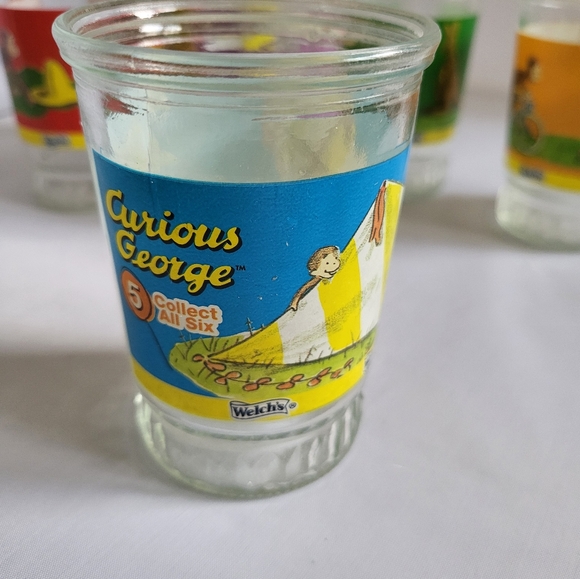 Vintage Curious George Welches Juice Glasses - Picture 2 of 8